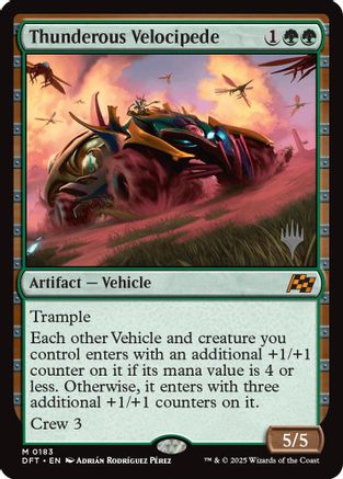 Image of Thunderous Velocipede (Promo Pack) [Aetherdrift Promos]