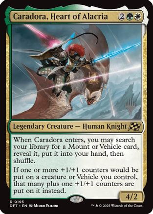 Image of Caradora, Heart of Alacria (Promo Pack) [Aetherdrift Promos]