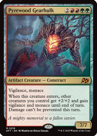 Image of Pyrewood Gearhulk (Promo Pack) [Aetherdrift Promos]