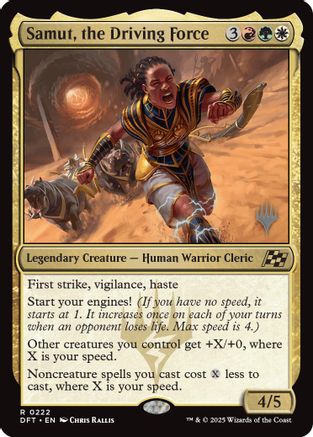 Image of Samut, the Driving Force (Promo Pack) [Aetherdrift Promos]