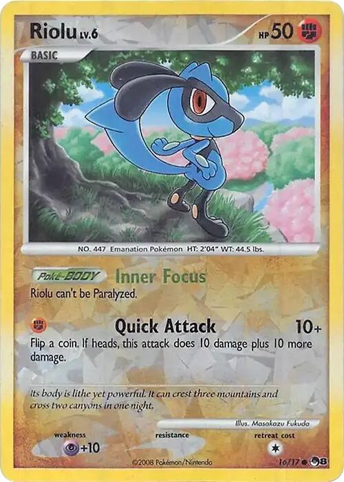 Image of Riolu (016/017) (Cracked Ice Holo) [Miscellaneous Cards]