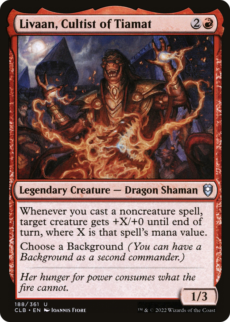 Image of Livaan, Cultist of Tiamat [Commander Legends: Battle for Baldur's Gate]