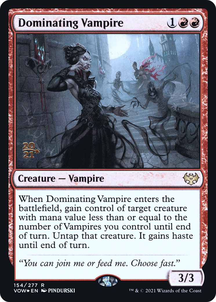 Image of Dominating Vampire [Innistrad: Crimson Vow Prerelease Promos]