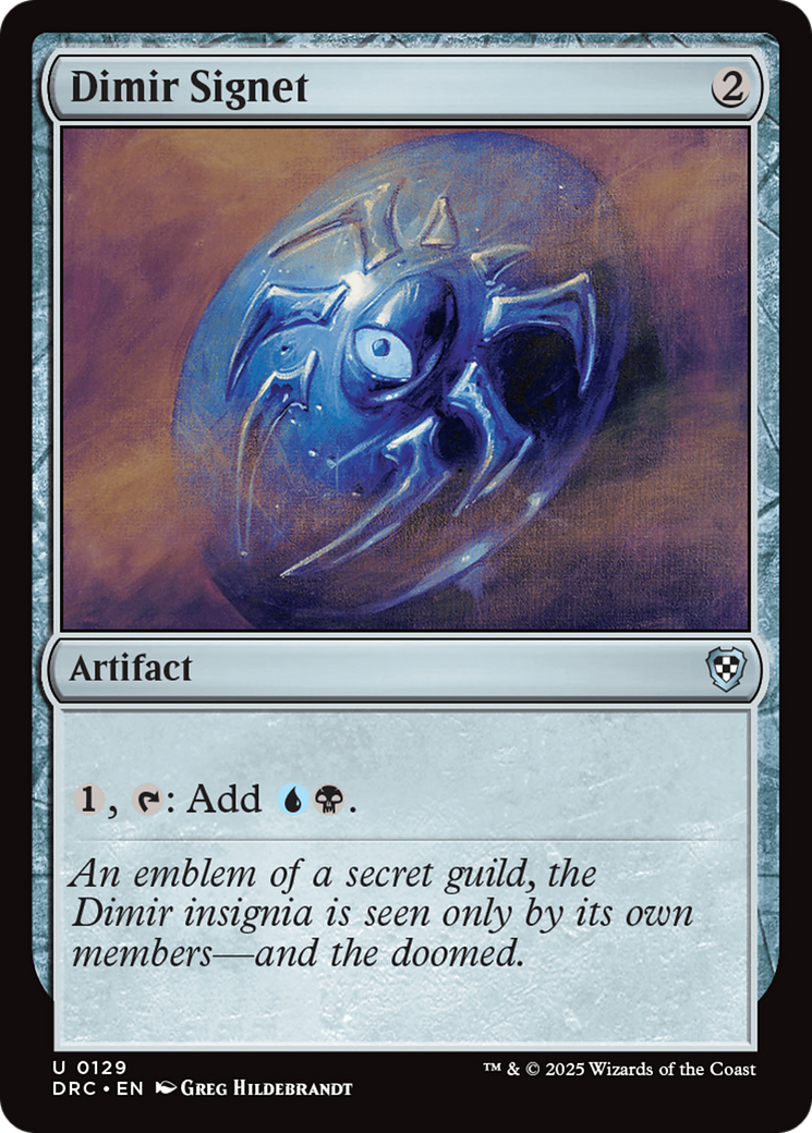 Image of Dimir Signet [Aetherdrift Commander]