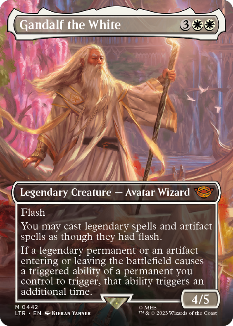 Image of Gandalf the White (Borderless Alternate Art) [The Lord of the Rings: Tales of Middle-Earth]