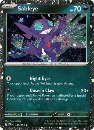 Image of Sableye (136/193) (Cosmos Holo) [Scarlet & Violet: Paldea Evolved]