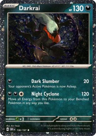 Image of Darkrai (136/197) (Cosmos Holo) [Scarlet & Violet: Obsidian Flames]
