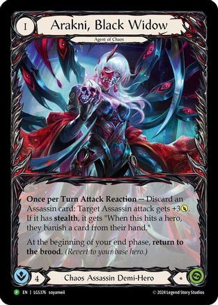 Image of Arakni, Black Widow (Extended Art) [LGS376] (Promo)  Rainbow Foil