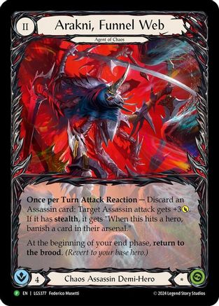 Image of Arakni, Funnel Web (Extended Art) [LGS377] (Promo)  Rainbow Foil