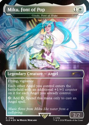 Image of Miku, Font of Pop - Giada, Font of Hope (Rainbow Foil - Japanese) [Secret Lair Drop Series]