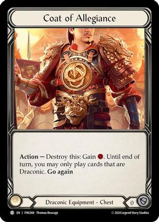 Image of Coat of Allegiance [FNG004] (The Hunted Fang Blitz Deck)