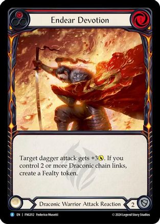 Image of Endear Devotion (Red) [FNG012] (The Hunted Fang Blitz Deck)