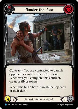 Image of Plunder the Poor (Red) [ARK011] (The Hunted Arakni Blitz Deck)