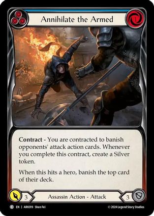 Image of Annihilate the Armed (Blue) [ARK019] (The Hunted Arakni Blitz Deck)