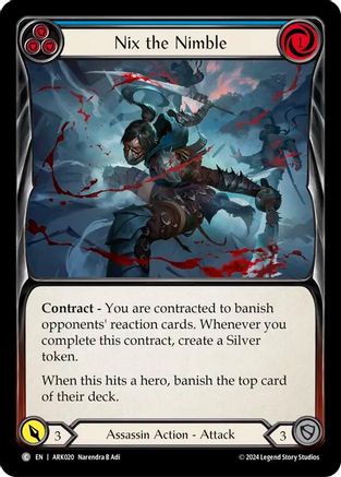 Image of Nix the Nimble (Blue) [ARK020] (The Hunted Arakni Blitz Deck)