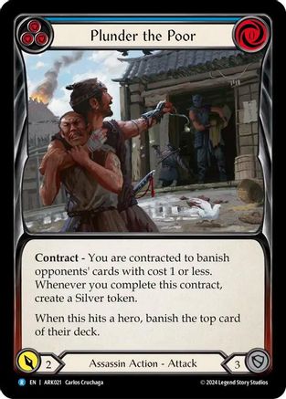 Image of Plunder the Poor (Blue) [ARK021] (The Hunted Arakni Blitz Deck)