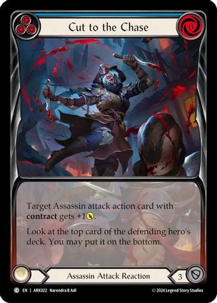 Image of Cut to the Chase (Blue) (Extended Art) [ARK022] (The Hunted Arakni Blitz Deck)