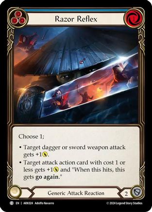 Image of Razor Reflex (Blue) [ARK024] (The Hunted Arakni Blitz Deck)