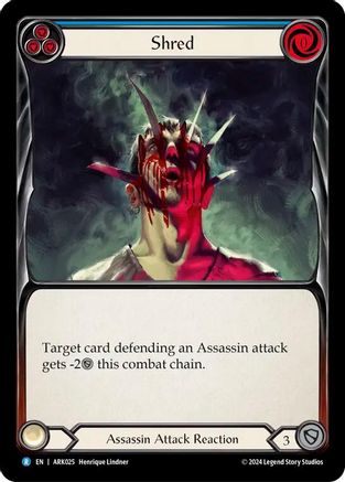Image of Shred (Blue) [ARK025] (The Hunted Arakni Blitz Deck)