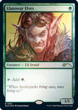Image of Llanowar Elves (1553) (Rainbow Foil) [Secret Lair Drop Series]