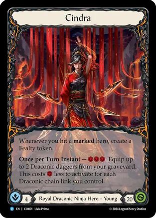 Image of Cindra [CIN001] (The Hunted Cindra Blitz Deck)  Rainbow Foil