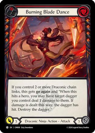 Image of Burning Blade Dance (Red) [CIN009] (The Hunted Cindra Blitz Deck)