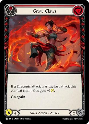 Image of Grow Claws (Red) [CIN013] (The Hunted Cindra Blitz Deck)