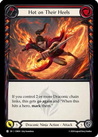 Image of Hot on Their Heels (Red) [CIN014] (The Hunted Cindra Blitz Deck)