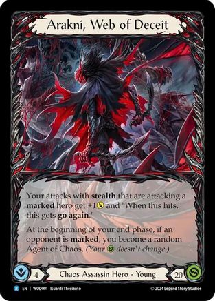 Image of Arakni, Web of Deceit [WOD001] (The Hunted Arakni, Web of Deceit Blitz Deck)  Rainbow Foil