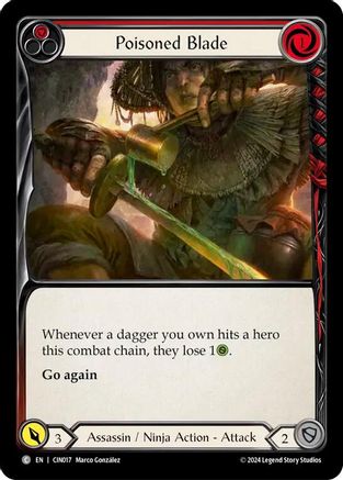 Image of Poisoned Blade (Red) [CIN017] (The Hunted Cindra Blitz Deck)