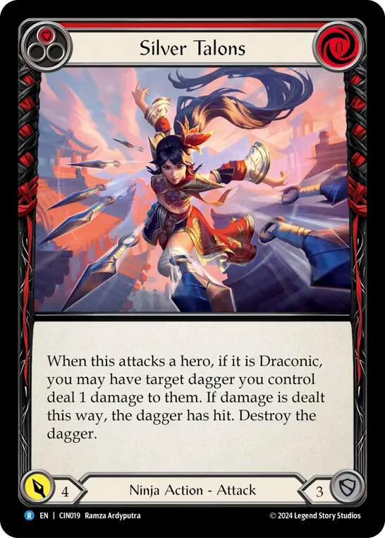 Image of Silver Talons (Red) [CIN019] (The Hunted Cindra Blitz Deck)