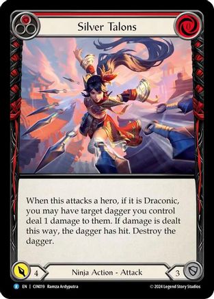 Image of Silver Talons (Red) (CIN019) - Blitz Deck: The Hunted - Cindra