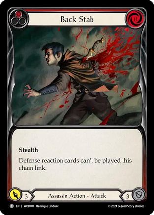 Image of Back Stab (Red) [WOD007] (The Hunted Arakni, Web of Deceit Blitz Deck)