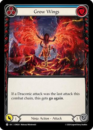 Image of Grow Wings (Blue) [CIN024] (The Hunted Cindra Blitz Deck)