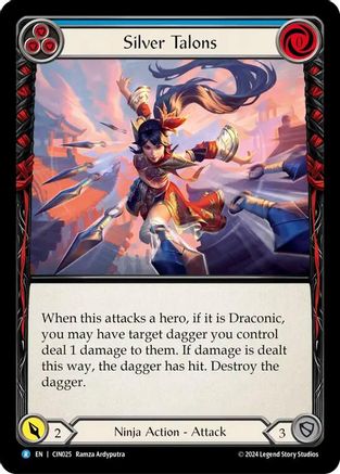 Image of Silver Talons (Blue) [CIN025] (The Hunted Cindra Blitz Deck)