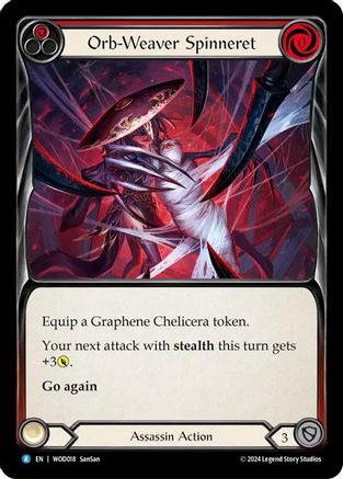 Image of Orb-Weaver Spinneret (Red) [WOD018] (The Hunted Arakni, Web of Deceit Blitz Deck)