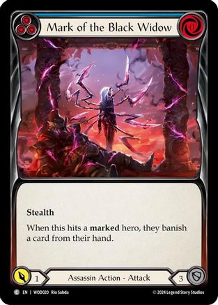 Image of Mark of the Black Widow (Blue) [WOD020] (The Hunted Arakni, Web of Deceit Blitz Deck)