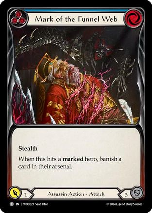Image of Mark of the Funnel Web (Blue) [WOD021] (The Hunted Arakni, Web of Deceit Blitz Deck)