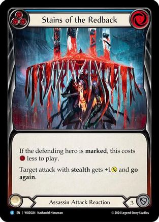 Image of Stains of the Redback (Blue) [WOD024] (The Hunted Arakni, Web of Deceit Blitz Deck)