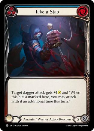 Image of Take a Stab (Blue) [WOD025] (The Hunted Arakni, Web of Deceit Blitz Deck)