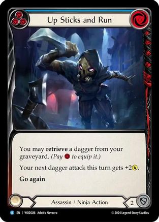 Image of Up Sticks and Run (Blue) [WOD026] (The Hunted Arakni, Web of Deceit Blitz Deck)