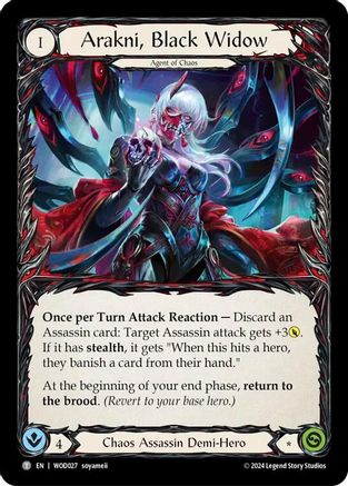 Image of Arakni, Black Widow [WOD027//WOD028] (The Hunted Arakni, Web of Deceit Blitz Deck)