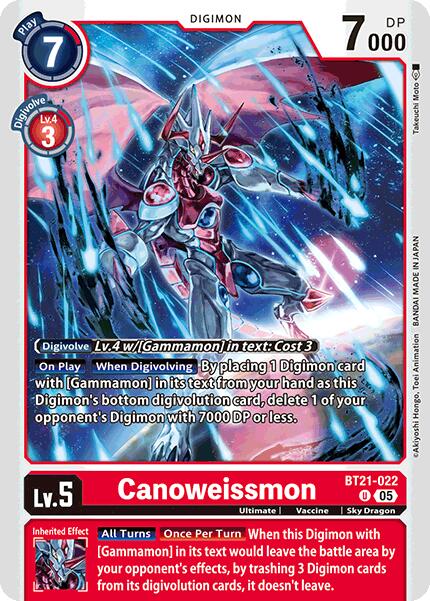 Image of Canoweissmon [BT21-022] [World Convergence]