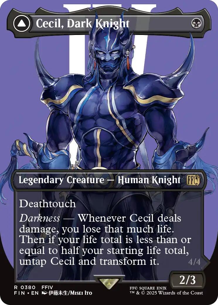 Image of Cecil, Dark Knight // Cecil, Redeemed Paladin (Borderless) [FINAL FANTASY]