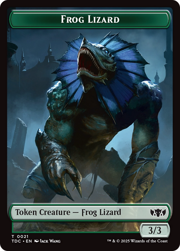 Image of Frog Lizard // Dragon (0014) Double-Sided Token [Tarkir: Dragonstorm Commander Tokens]