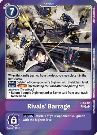 Image of Rivals' Barrage (Special Event Pack 2025) (ST14-12) - Starter Deck 14: Beelzemon Advanced Deck Set Foil