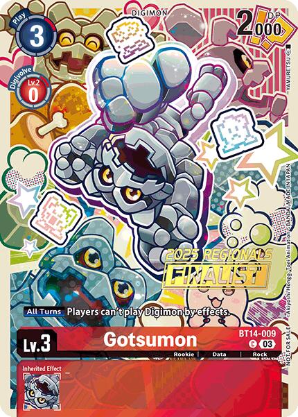 Image of Gotsumon [BT14-009] (2025 Regionals Finalist) [Blast Ace Promos]