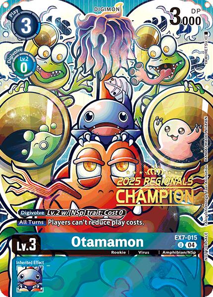 Image of Otamamon [EX7-015] (2025 Regionals Champion) [Digimon LIBERATOR Promos]