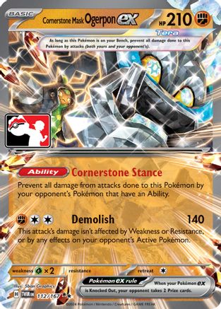 Image of Cornerstone Mask Ogerpon ex (112/167) [Prize Pack Series Six]