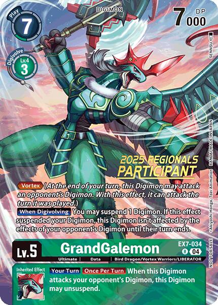 Image of GrandGalemon [EX7-034] (2025 Regionals Participant) [Digimon LIBERATOR Promos]